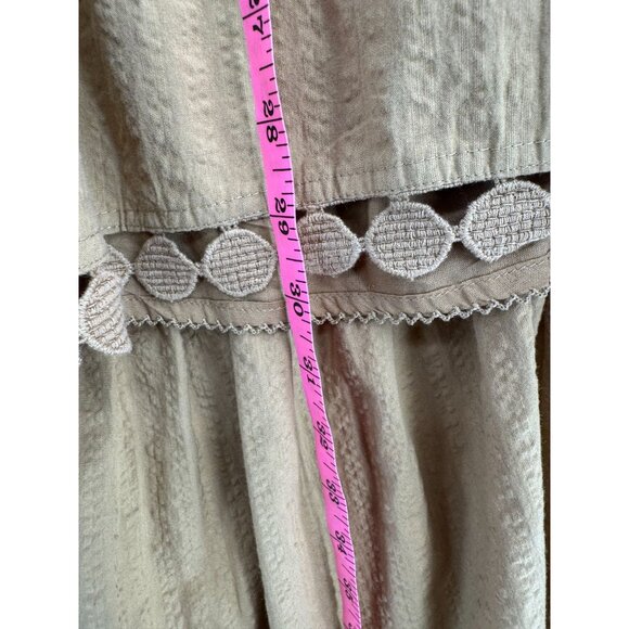 Maeve Anthropologie High Low Strapless Midi Dress Women's XL Gold BOHO NEW - Picture 11 of 13